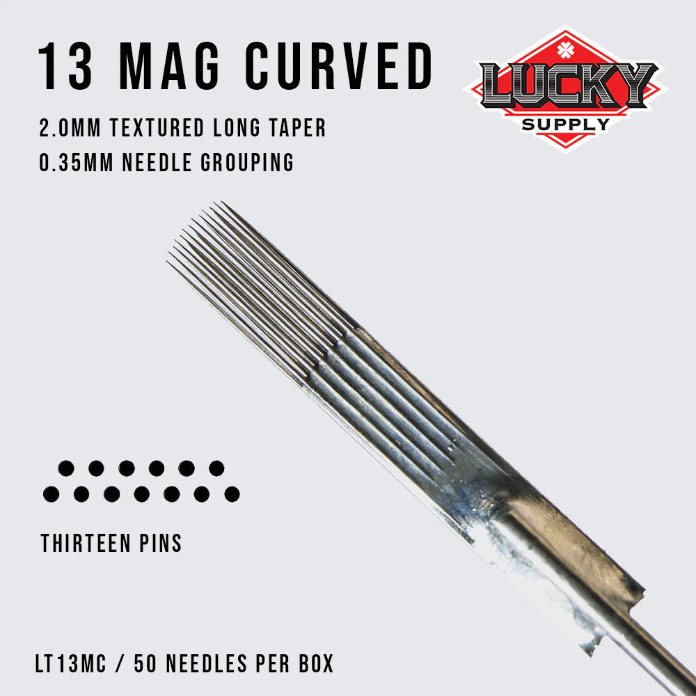 LUCKY SUPPLY - CURVED MAG NEEDLES - PICK SIZE-2
