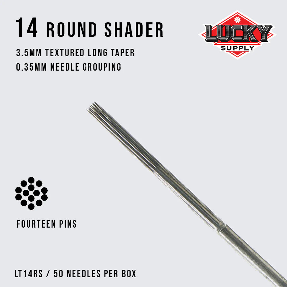 LUCKY SUPPLY- ROUND SHADER NEEDLES - PICK SIZE-5