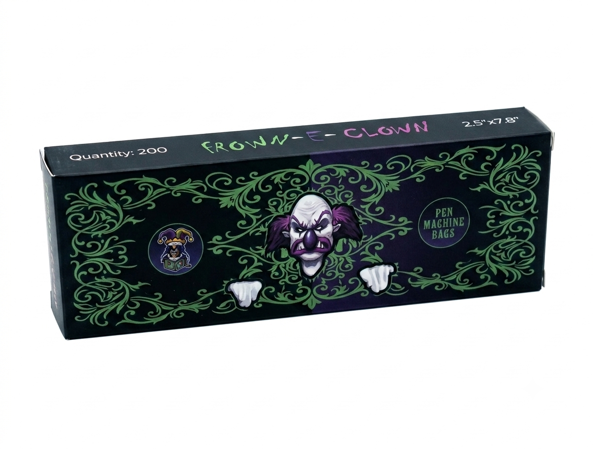 PEN MACHINE BAG 2 IN X 6.5 IN - FROWN-E-CLOWN-1