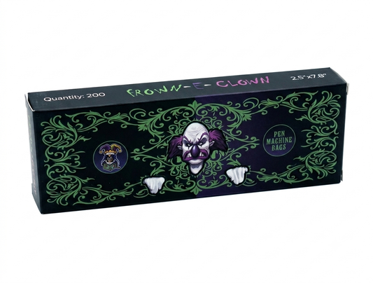 PEN MACHINE BAG 2 IN X 6.5 IN - FROWN-E-CLOWN