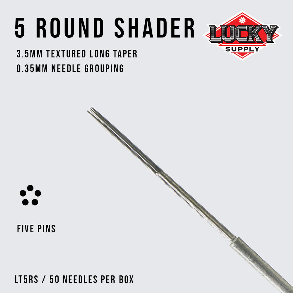 LUCKY SUPPLY- ROUND SHADER NEEDLES - PICK SIZE-2