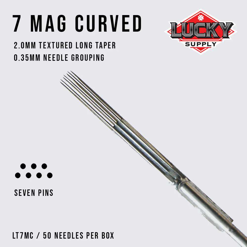 LUCKY SUPPLY - CURVED MAG NEEDLES - PICK SIZE-4