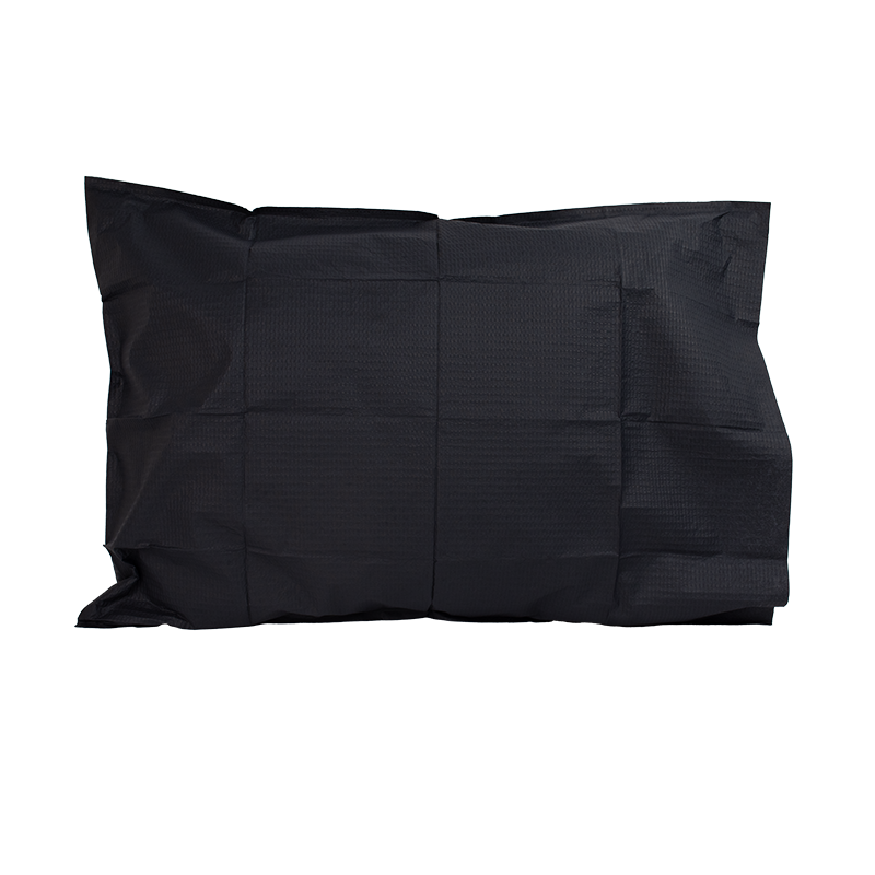 DYNAREX Disposable Pillow Case — Black Tissue/Poly — 100/cs-2
