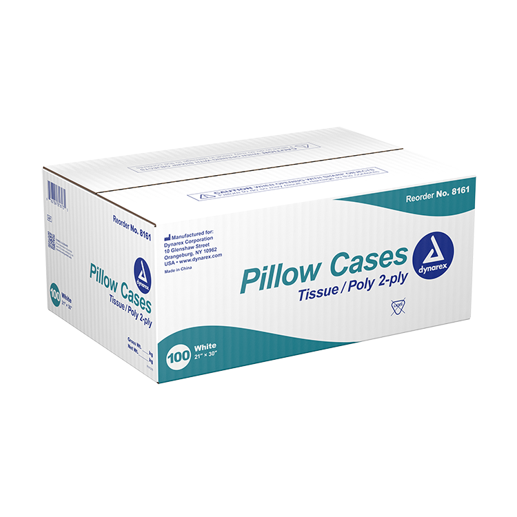 DYNAREX Disposable Pillow Case — Tissue/Poly — 100/cs-2