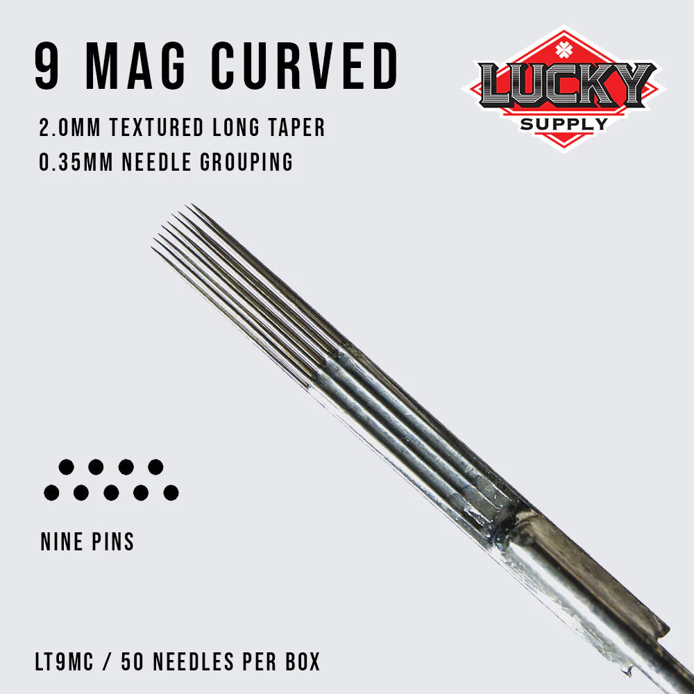 LUCKY SUPPLY - CURVED MAG NEEDLES - PICK SIZE-3