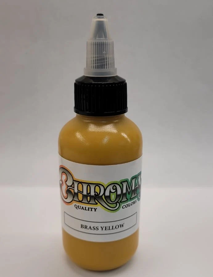 Chroma Tattoo Ink - Brass Yellow 1 oz-1
