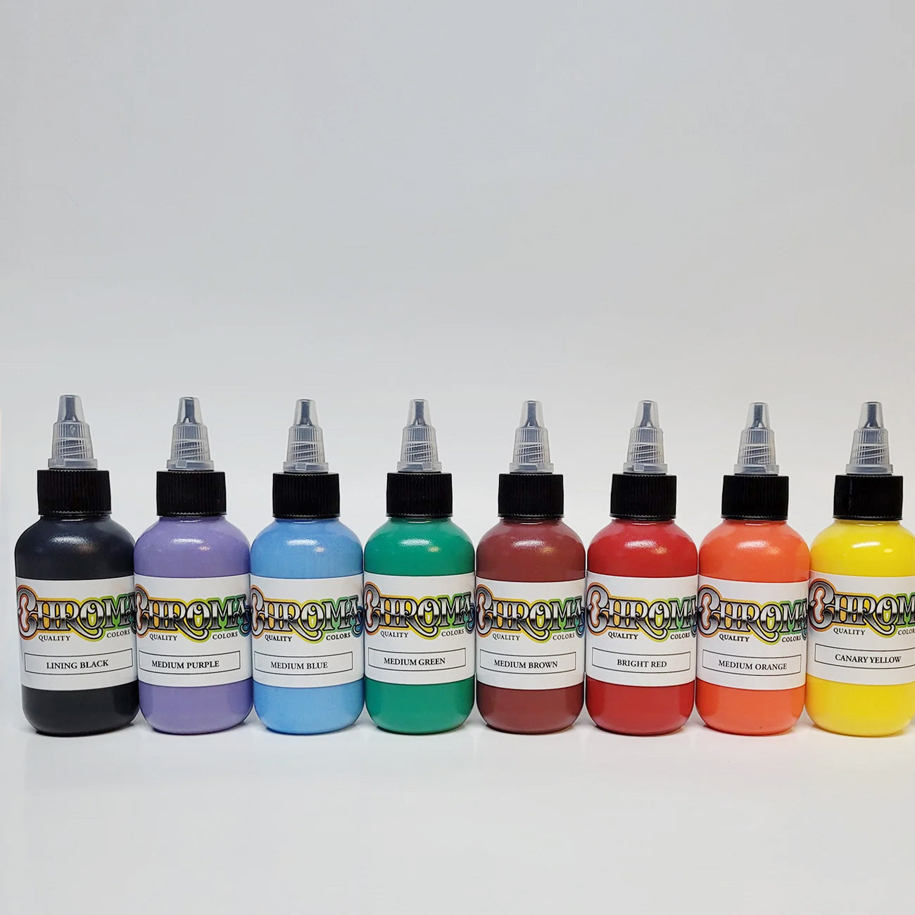 Chroma Tattoo Ink - 9 Bottle Primary Color Set 1oz