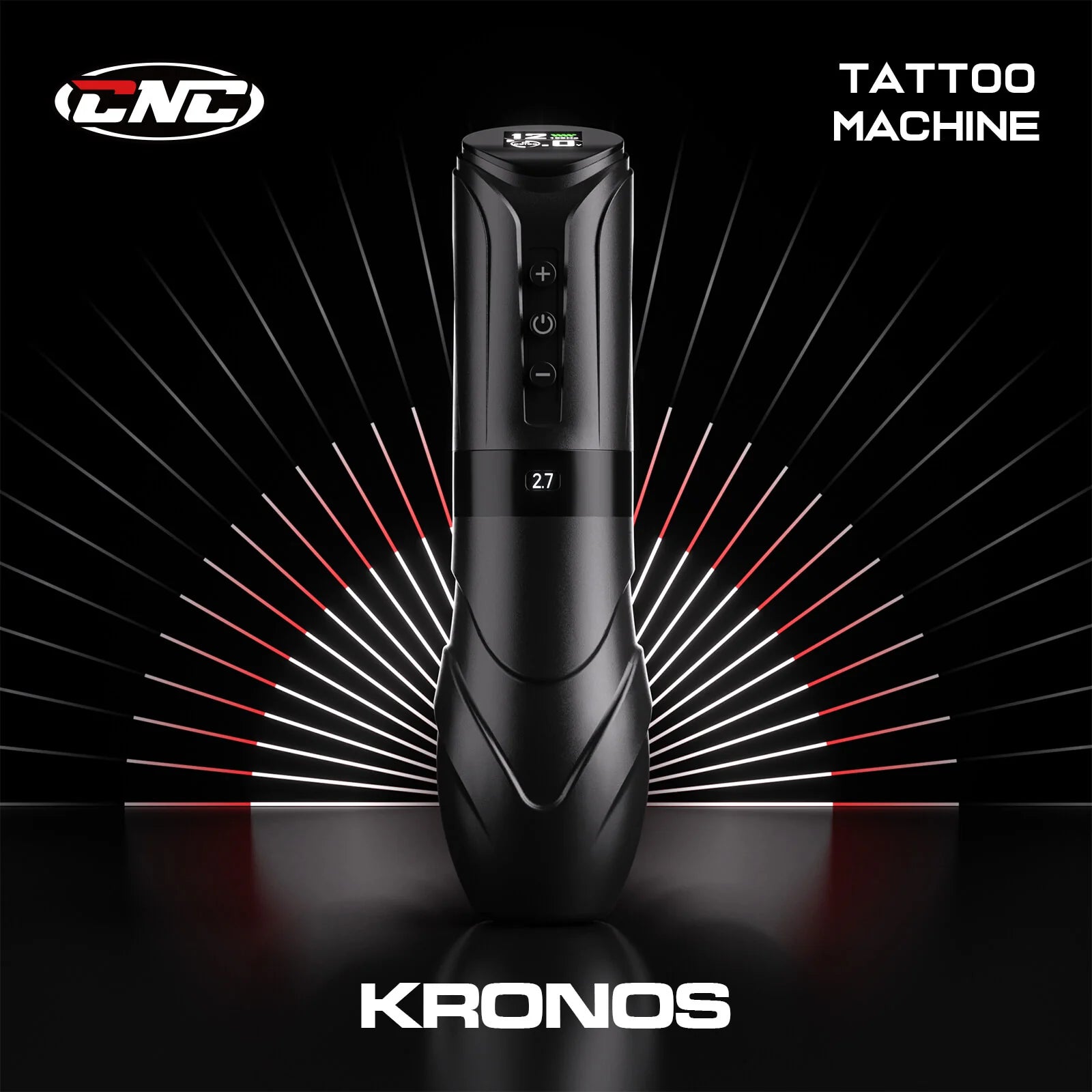 CNC KRONOS Wireless Tattoo Machine– 1900 mAh Battery, USB-C Rapid Charge, 4–12 V Adjustable & 7 Stroke-1