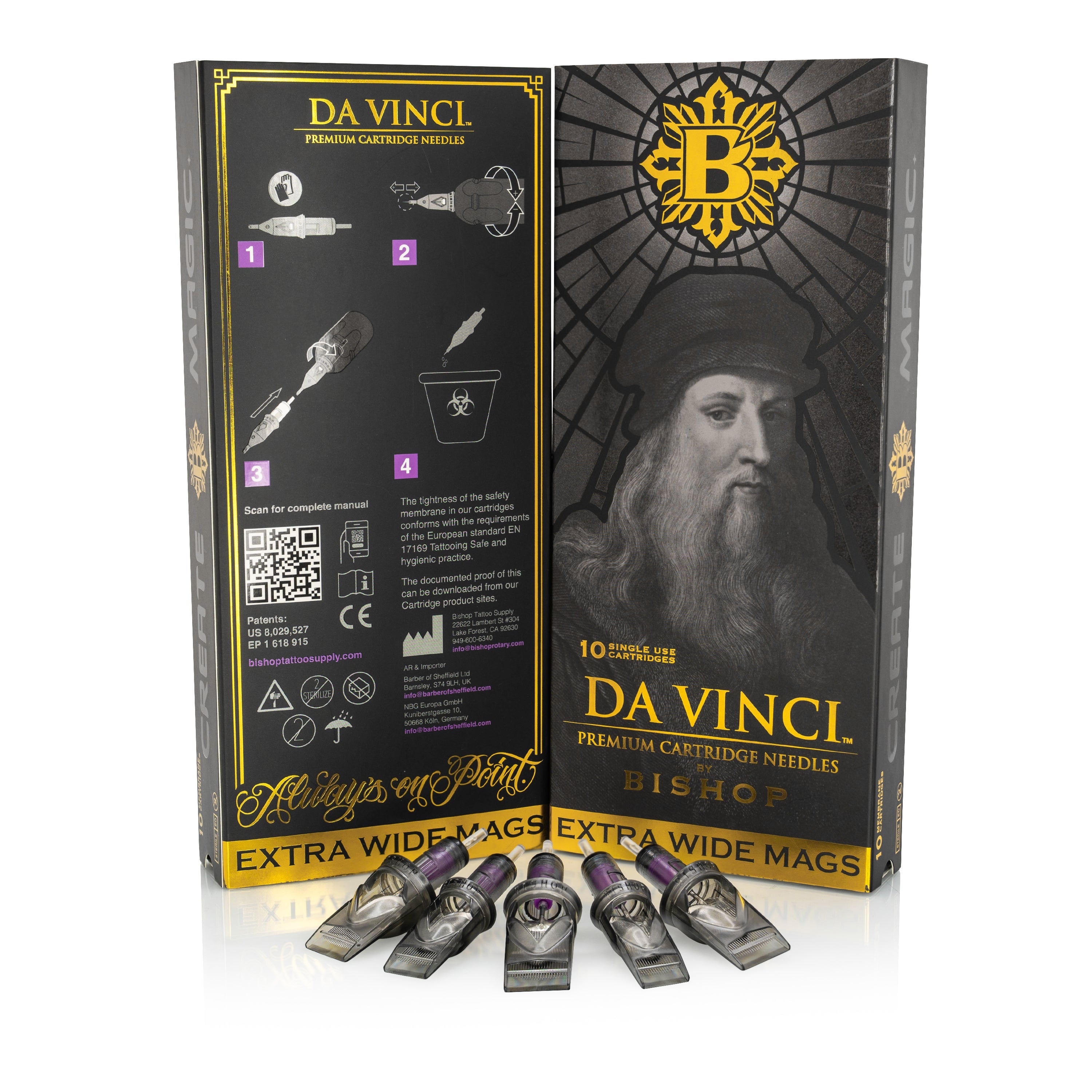 Da Vinci V2 Cartridges - Wide Magnum Long Taper