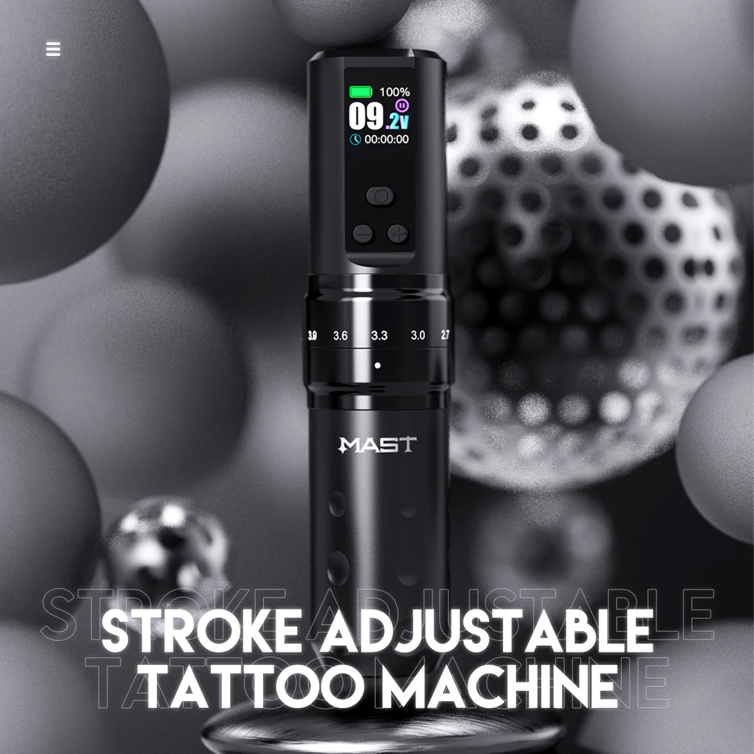 Dragonhawk Mast Fold2 Pro Wireless Tattoo Pen Machine with Dual Replaceable Batteries-2