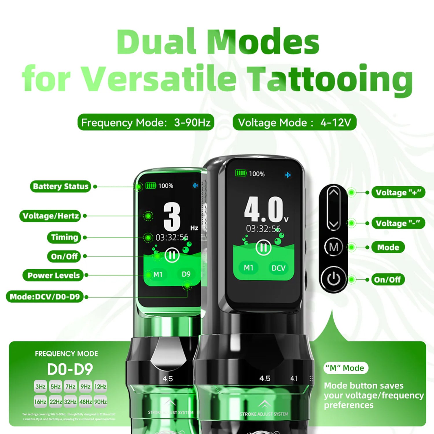 Dragonhawk Mast Fold Pro Year of the Horse Edition Wireless Tattoo Pen Machine-12