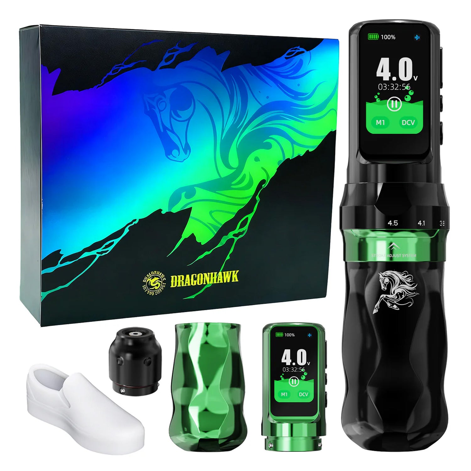 Dragonhawk Mast Fold Pro Year of the Horse Edition Wireless Tattoo Pen Machine-16