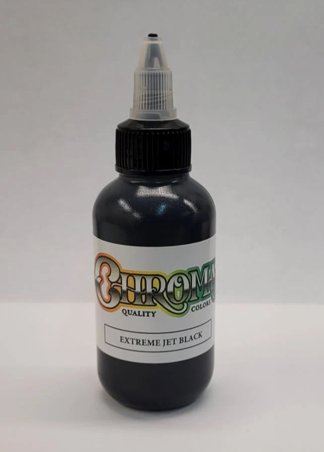 Chroma Tattoo Ink - Extreme Jet Black 1oz-1