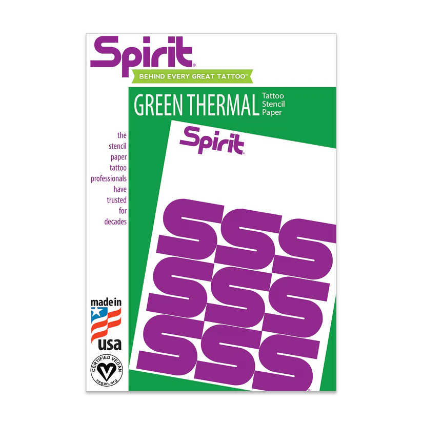 Spirit Green Tattoo Thermal Image Copier Paper 100 Sheets-1