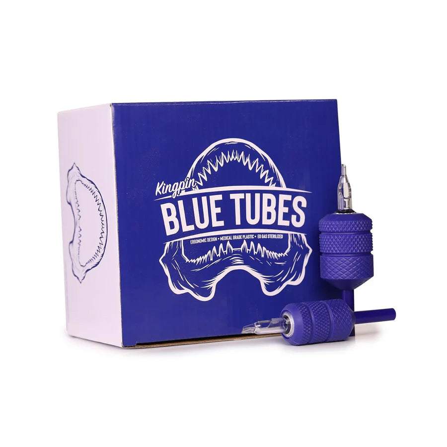 KINGPIN Blue Disposable Tubes Oversize Soft Grip Round- PICK SIZE-1