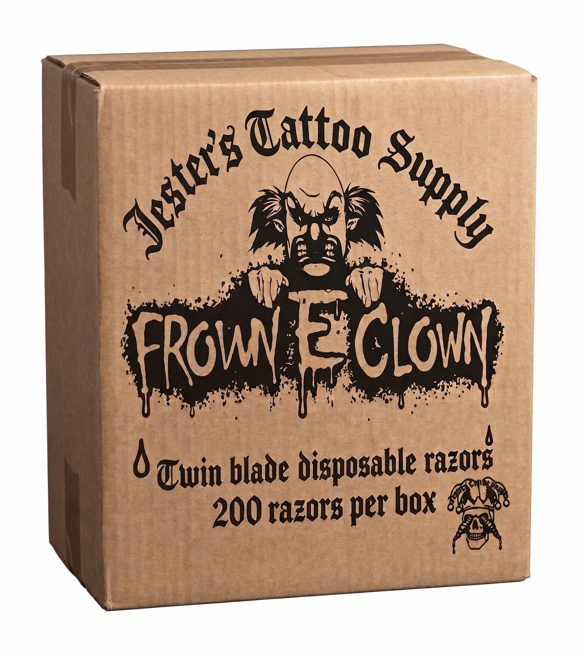 DISPOSABLE RAZORS - TWIN BLADE - FROWN E CLOWN - 200 COUNT