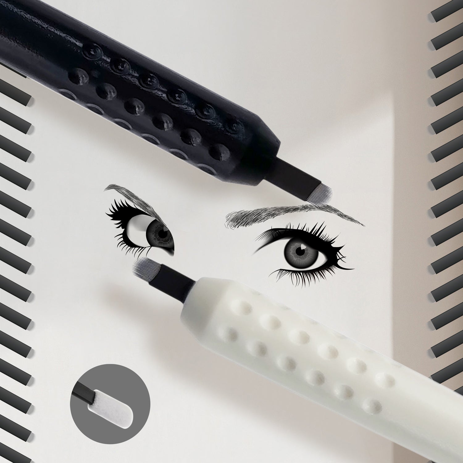U18 0.18mm Microblading Disposable Pen Semi Permanent Makeup Tools for Eyebrow - Pack of 10-3