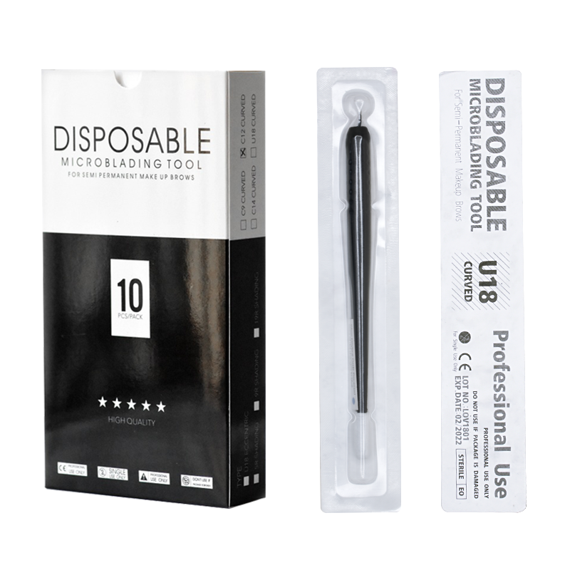 U18 0.18mm Microblading Disposable Pen Semi Permanent Makeup Tools for Eyebrow - Pack of 10-4