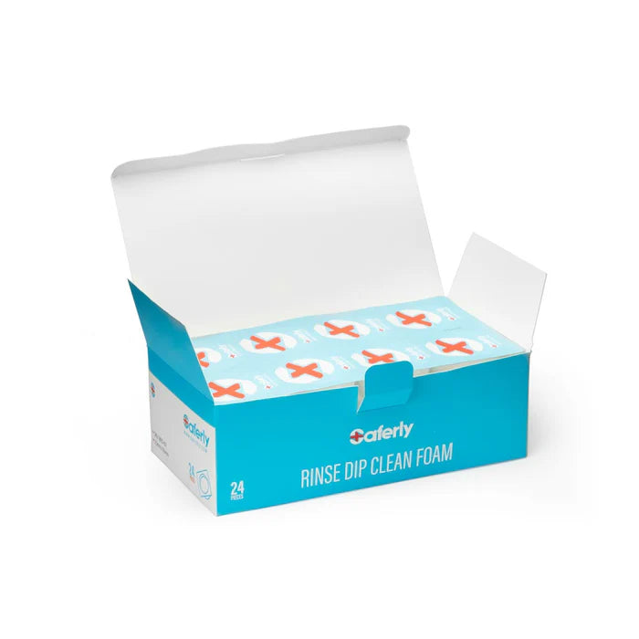 SAFERLY RINSE CAPS WITH FOAM -BOX OF 24-2