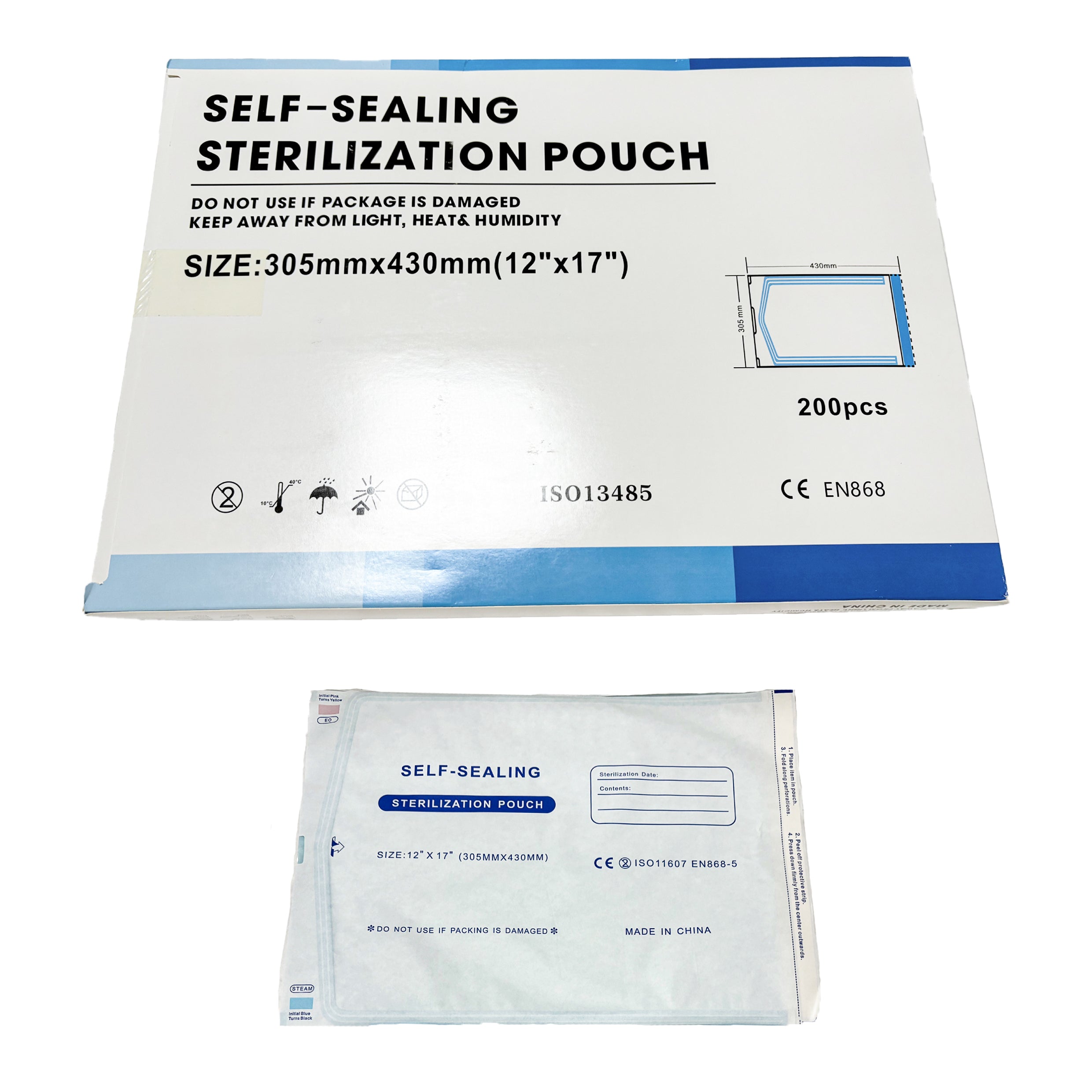 SELF SEALING STERILIZATION AUTOCLAVE POUCHES -JESTERS TATTOO SUPPLY - PICK SIZE-1