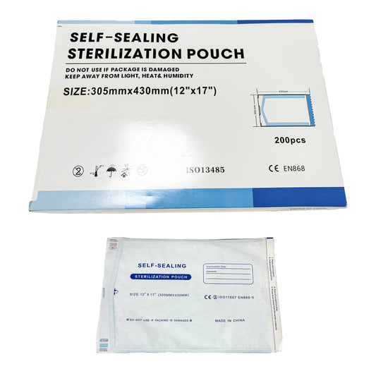SELF SEALING STERILIZATION AUTOCLAVE POUCHES -JESTERS TATTOO SUPPLY - PICK SIZE