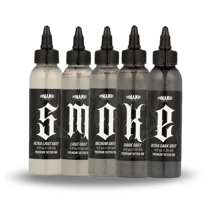 DYNAMIC SMOKE OPAQUE GREY SET 5 1 OZ BOTTLES-1