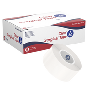 DYNAREX CURPRO CLEAR SURGICAL (TRANSPORE) TAPE 1" X 10 YARD BOX OF 12
