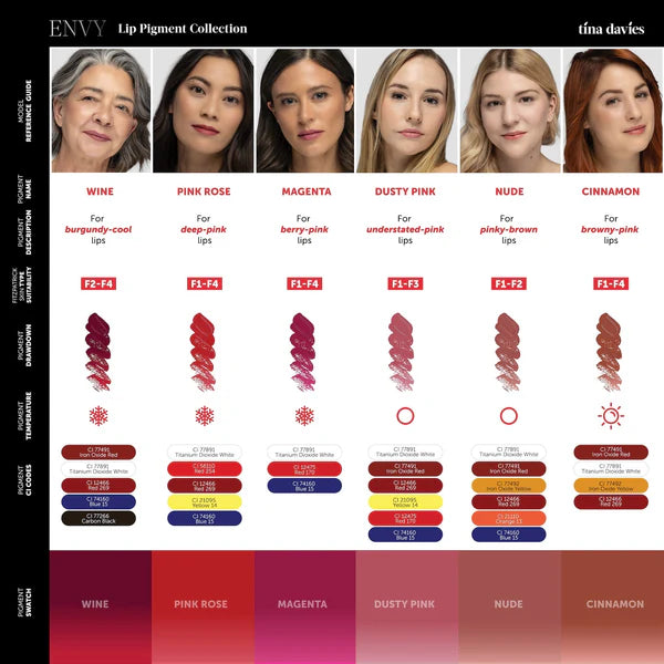 TINA DAVIES ENVY LIP PIGMENT COLLECTION - 1/2 OZ-2