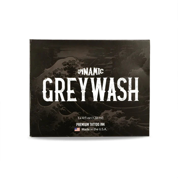 DYNAMIC GREYWASH TATTOO INK SET WITH MIXING SOLUTION 5 BOTTLES 4OZ-2