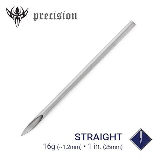 PRECISION 16G STERILIZED 1" BODY PIERCING NEEDLES - BOX OF 100-2